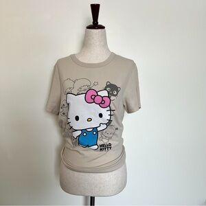 Hello Kitty Tan Cotton T-Shirt Size: Medium